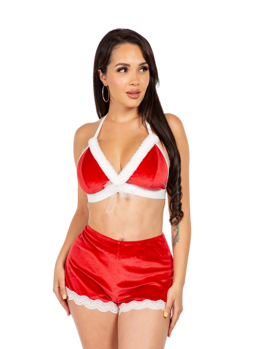 Santa Eloise Velvet Bra Set