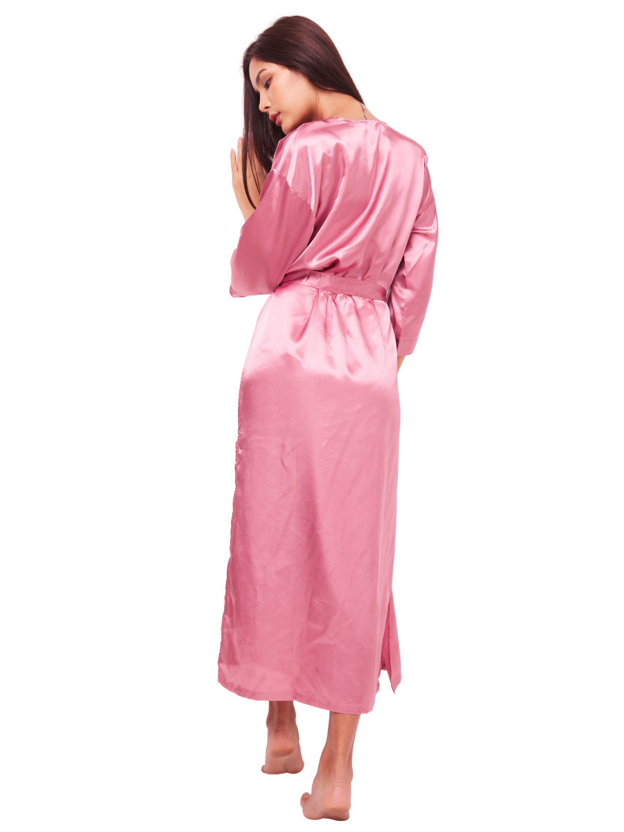 Bella Long Satin Dressing Robe