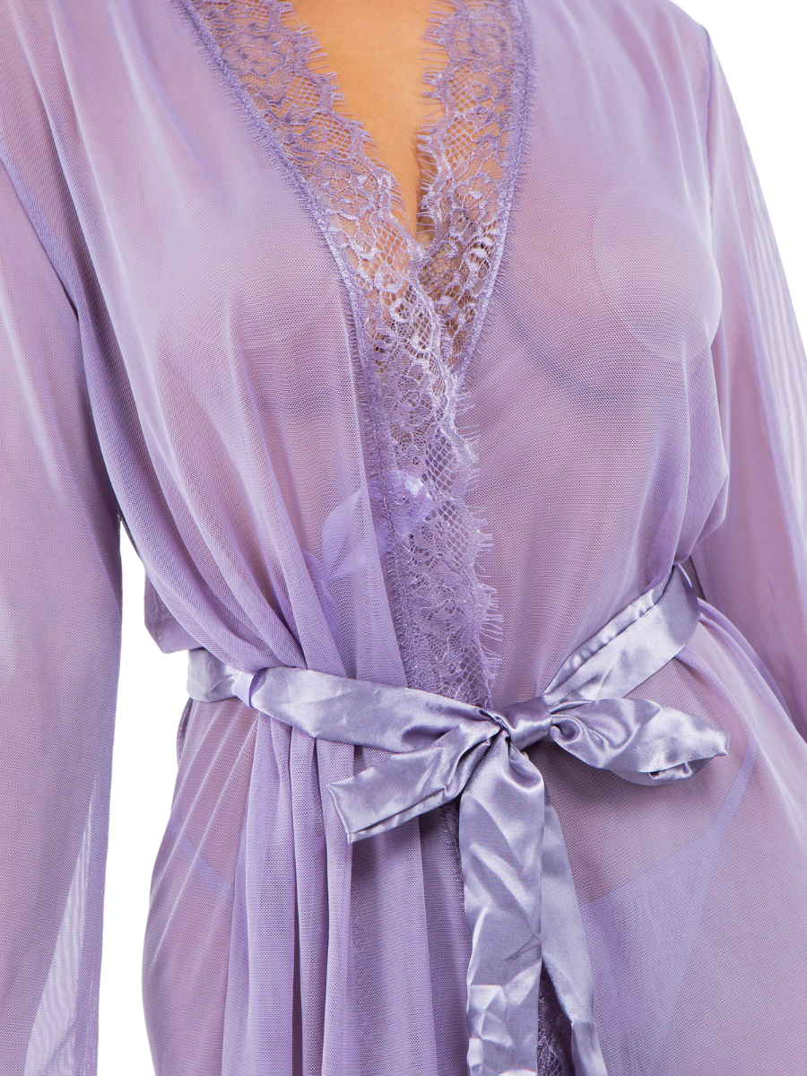 Bailey Eyelash Lace Short Sheer Robe