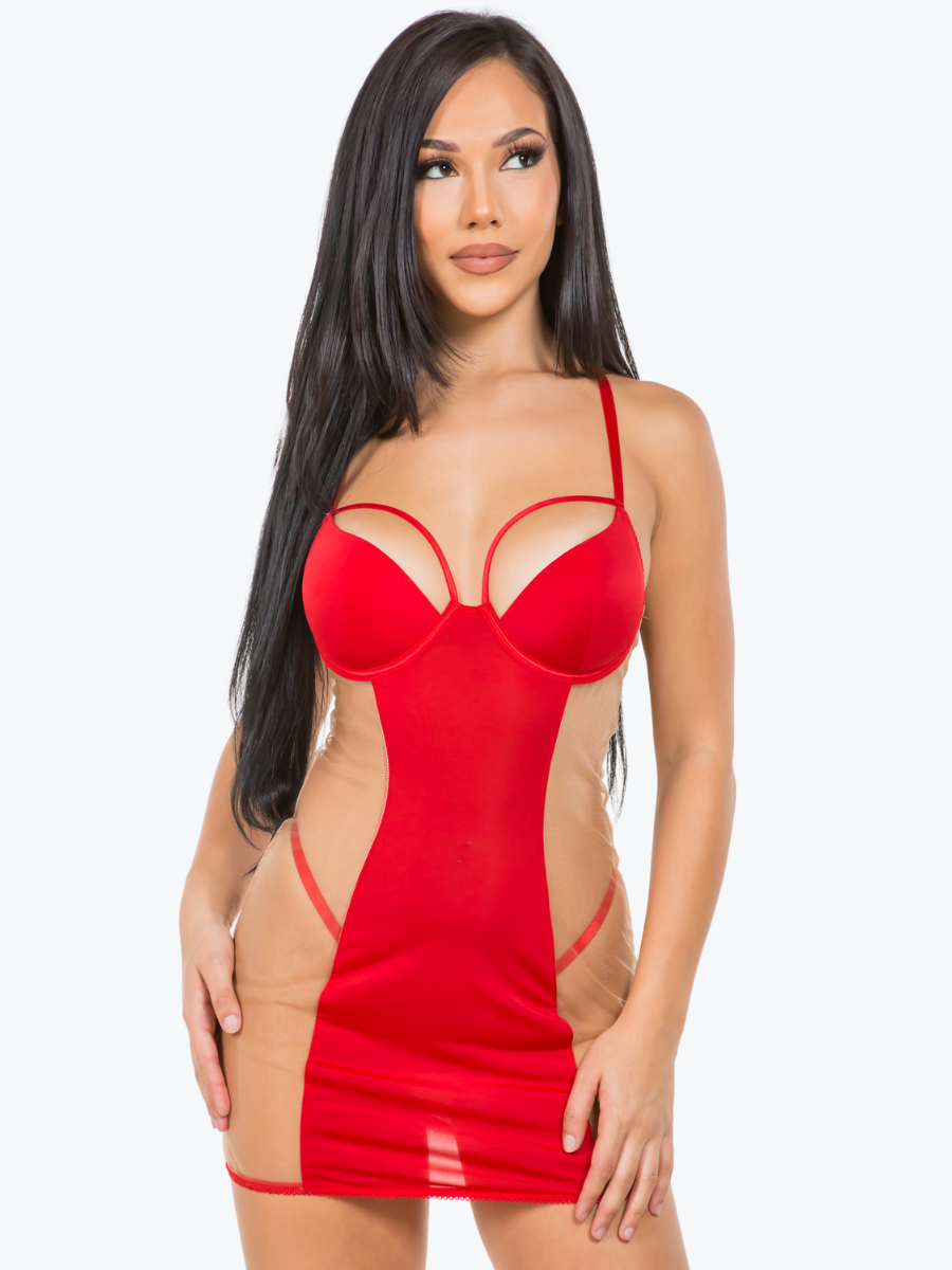 Kim Underwire See Through Cage Babydoll Dress
