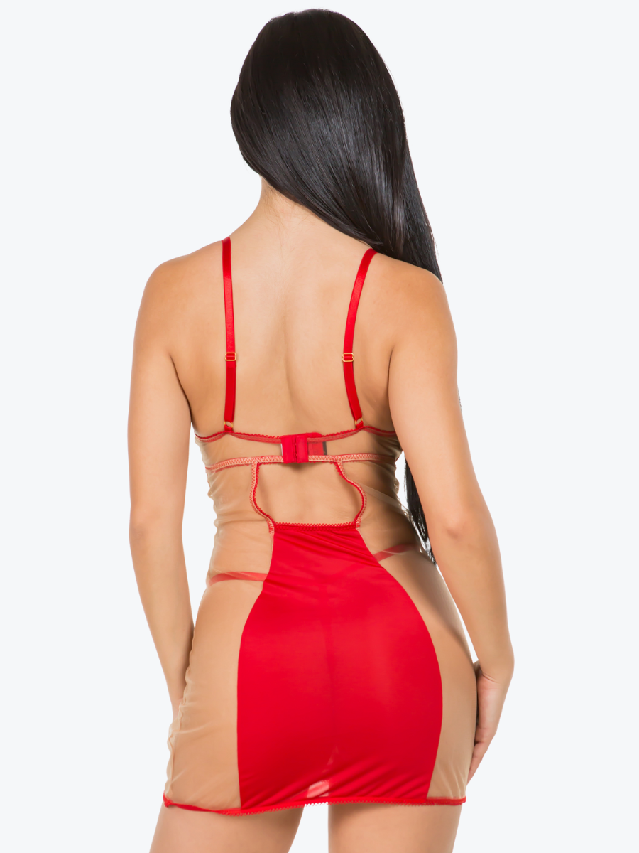 Kim Underwire See Through Cage Babydoll Dress