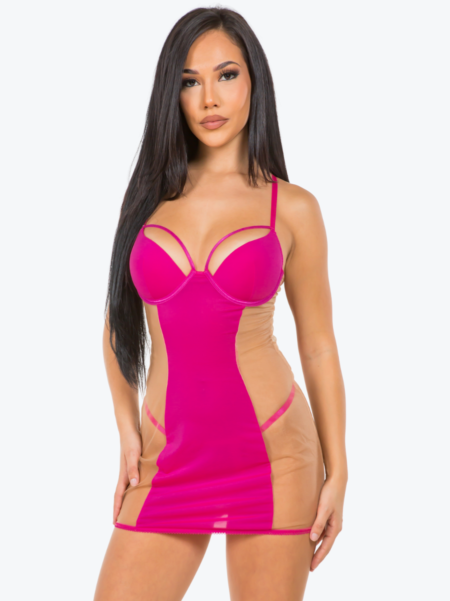 Kim Underwire See Through Cage Babydoll Dress