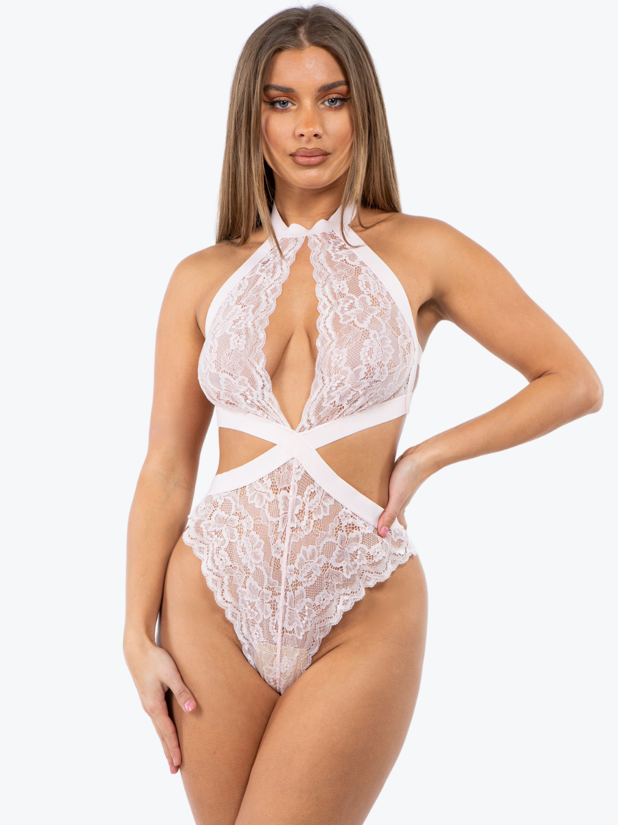 Kimberly Cut Out Lace Teddy