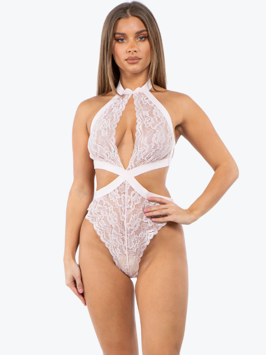 Kimberly Cut Out Lace Teddy