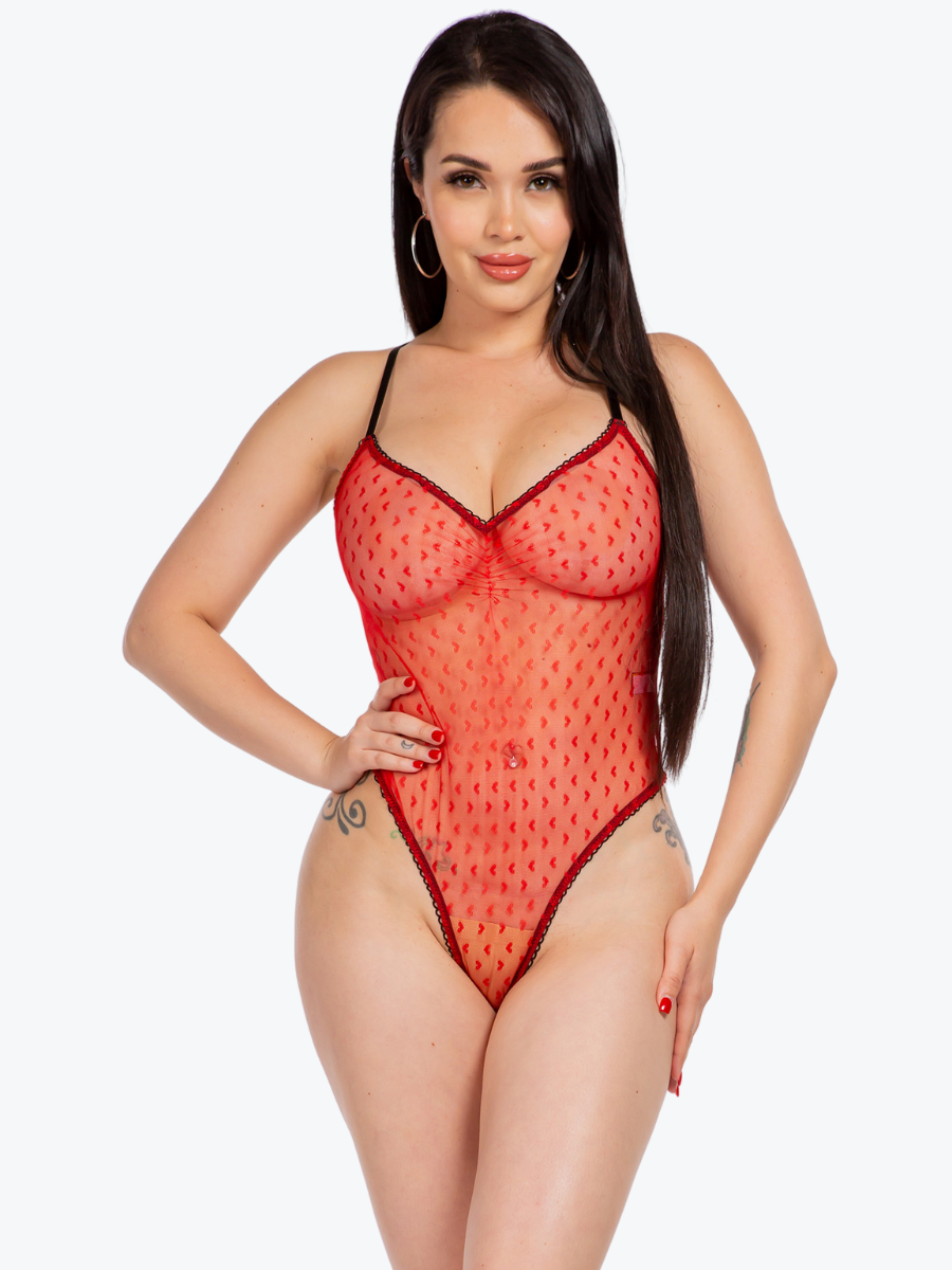 Valentina Sheer Hearts Teddy