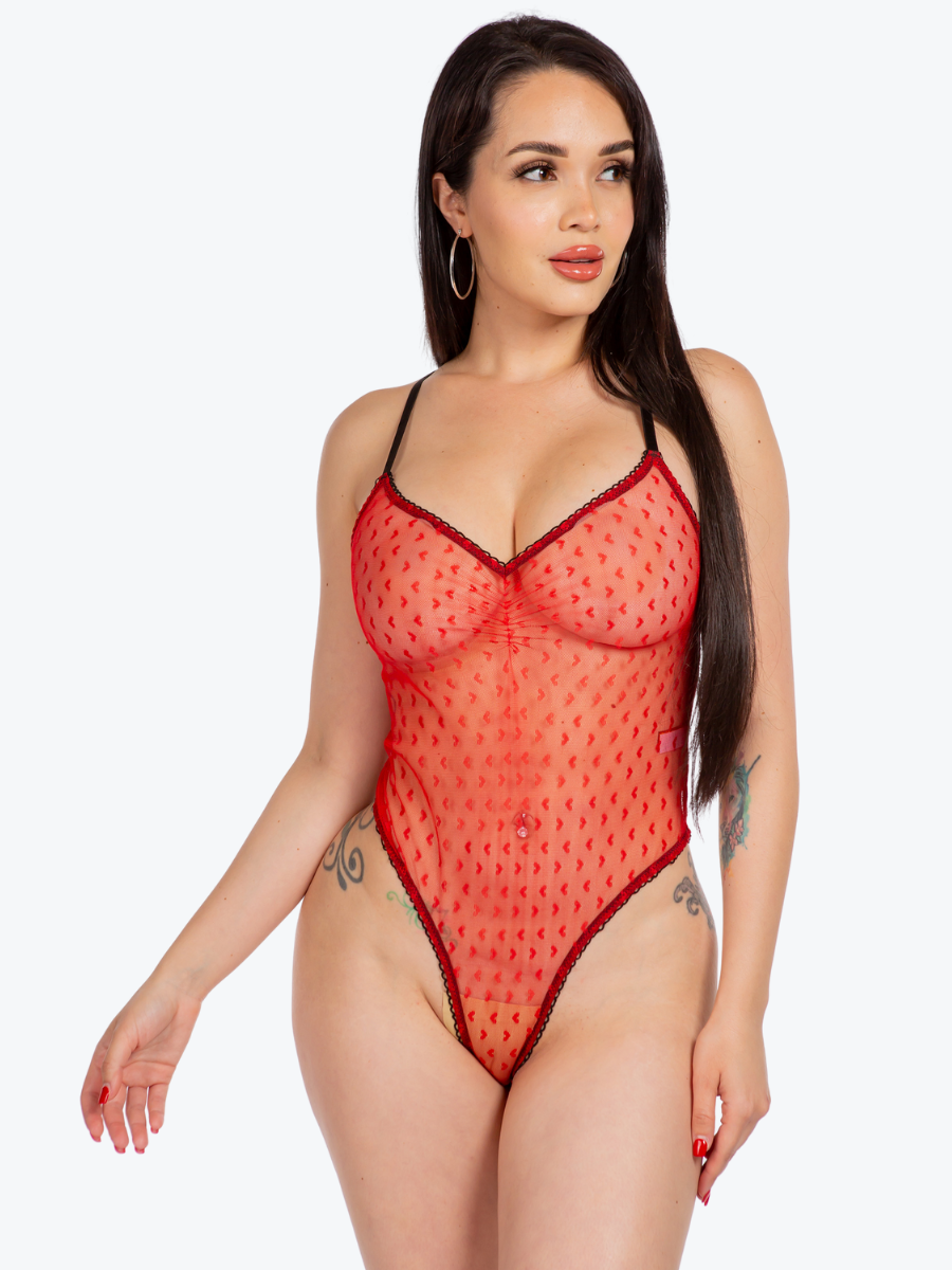 Valentina Sheer Hearts Teddy