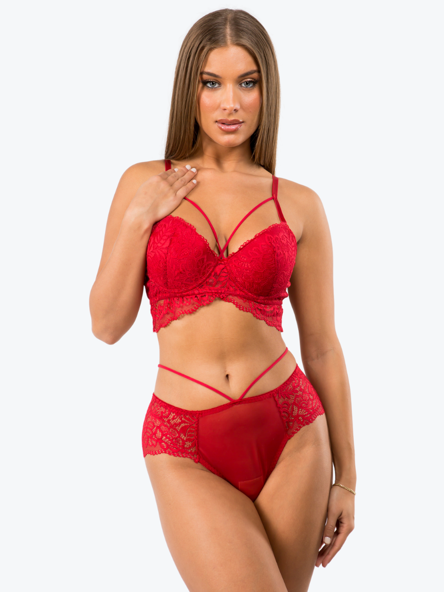 Giselle Cage Lace Underwire Bra Set