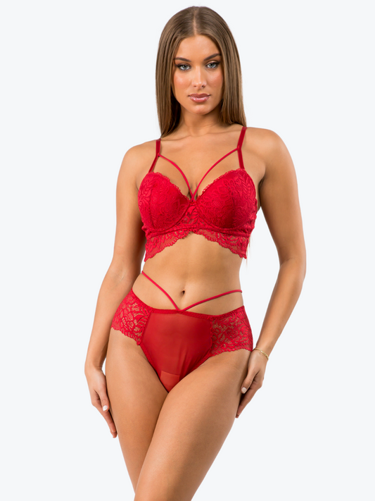 Giselle Cage Lace Underwire Bra Set