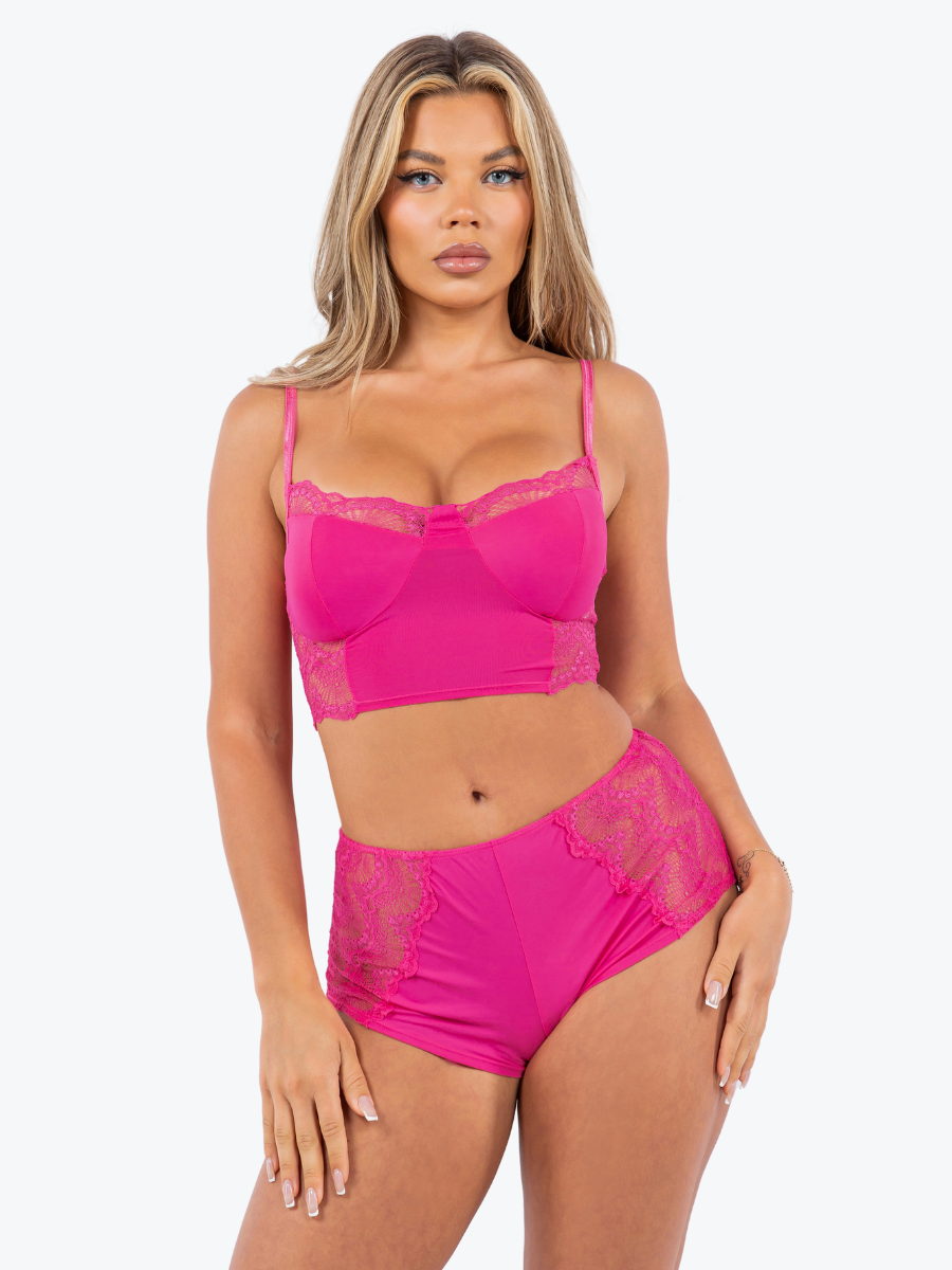 Kara Soft Lace Bralette Lounge Set