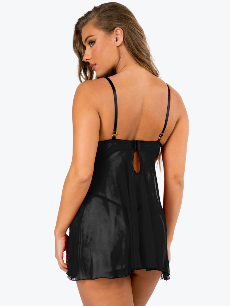 Holiday Cindy Underwire Sheer Babydoll