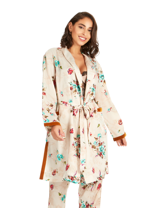 Plus Size Ale Robe & Pant Set