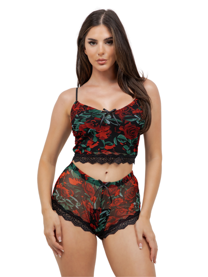 Ally Lace Trimmed Cami Set