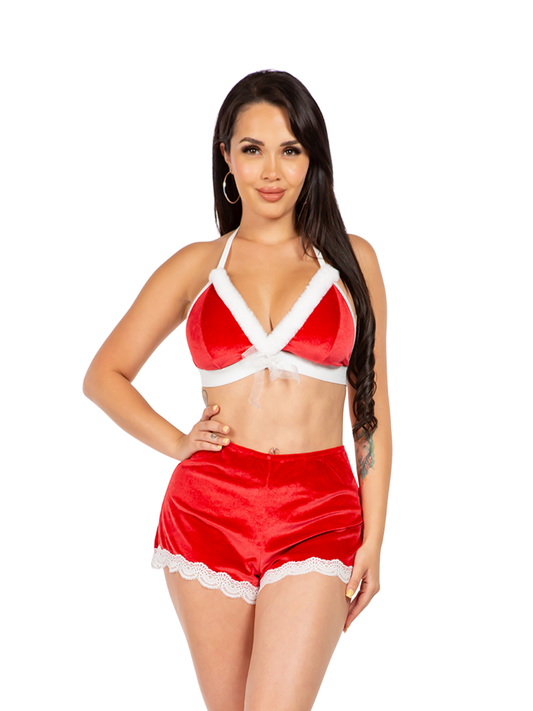 Santa Eloise Velvet Bra Set
