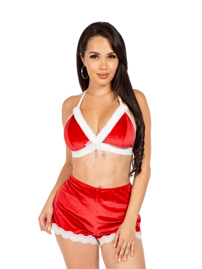 Santa Eloise Velvet Bra Set