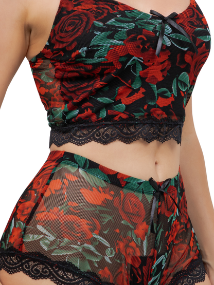 Ally Lace Trimmed Cami Set
