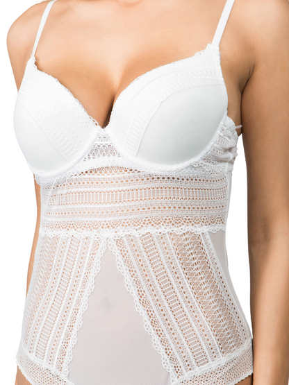 Kelsey Geo Lace Underwire Teddy