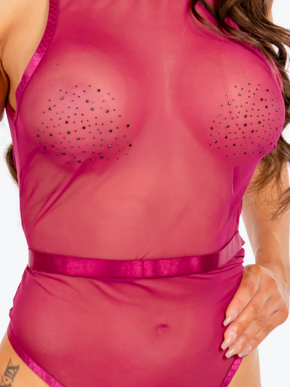 Plus Size Ashley Sheer Teddy Set