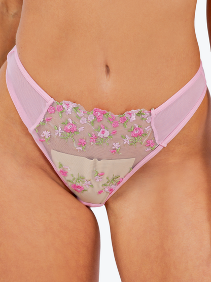Camilla Floral Embroidered Sheer Bra Set