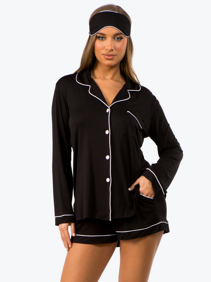 Carmen Long Sleeve & Short PJ Set