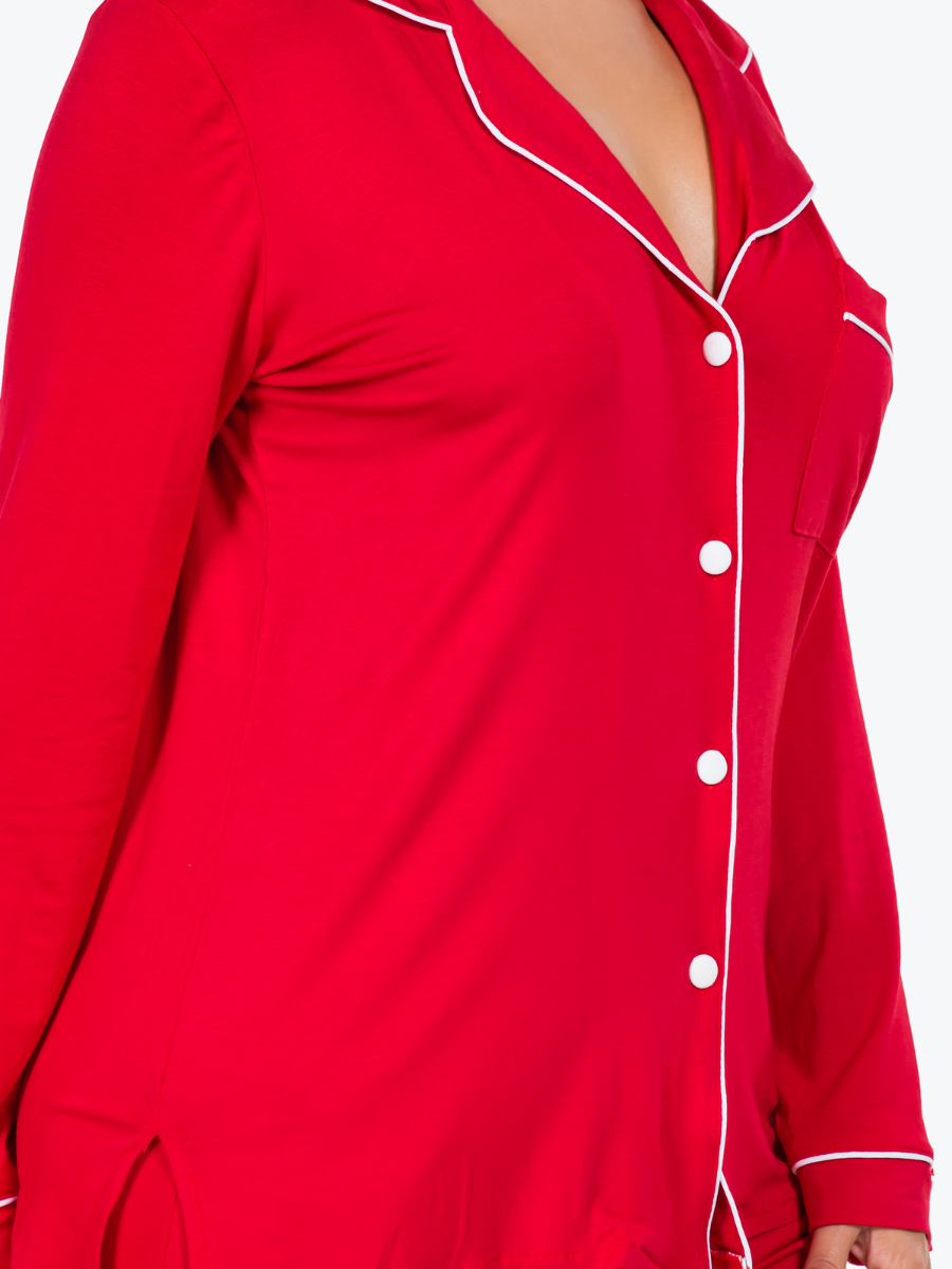 Carmen Long Sleeve & Short PJ Set