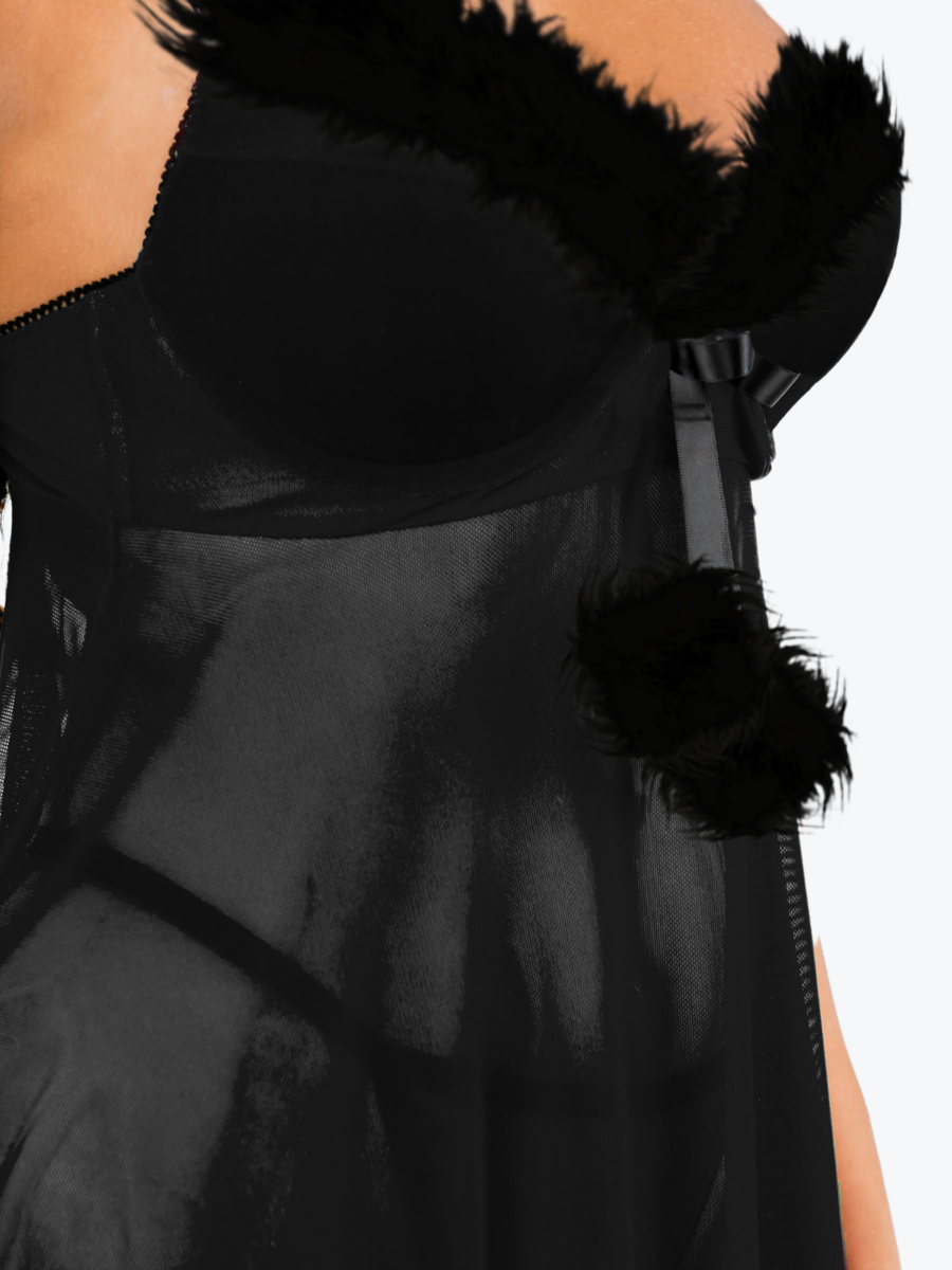 Holiday Cindy Underwire Sheer Babydoll